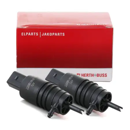 2x HERTH+BUSS Waschwasserpumpe f&uuml;r AUDI BMW MERCEDES MINI PORSCHE SEAT SKODA SMART VW