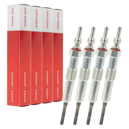 4x HERTH+BUSS Glow Plugs for Nissan Qashqai 2, Renault Captur 2, Clio 5, and Kangoo 4 1.5 dCi