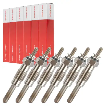 6x HERTH+BUSS JAKOPARTS Glow Plug for Mercedes E-, G-, and S-Class W124, S124, W463, W140 OM603