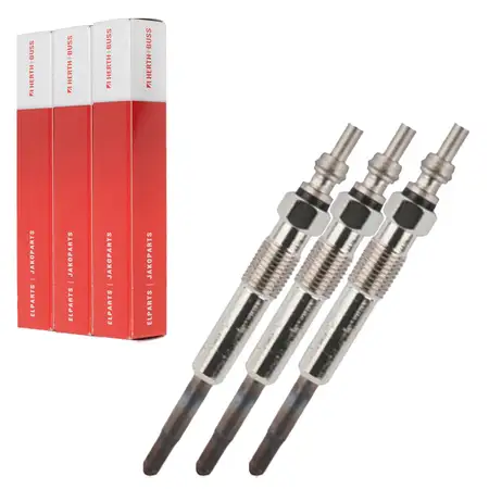 3 HERTH+BUSS JAKOPARTS Glow Plugs for VW Polo 6N2, Lupo, SEAT Arosa 1.2/1.4 TDI 61/75 hp