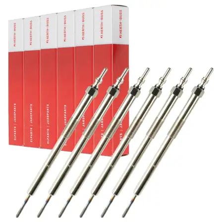 6x HERTH+BUSS JAKOPARTS Glow Plug for Nissan Navara and Renault Laguna 3 Latitude 3.0 dCi