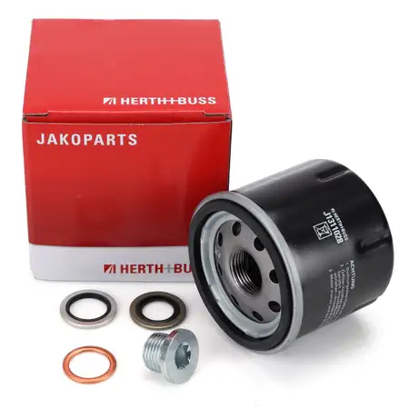 HERTH+BUSS Oil Filter + Screw for RENAULT Clio 2, 3, 4; Twingo 1, 2; DACIA Logan 2; Sandero 1.2