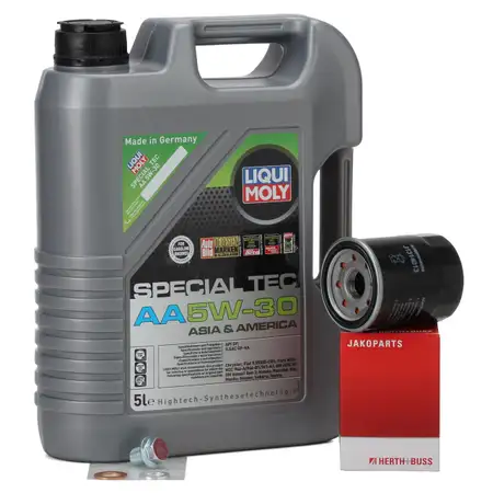 5L LIQUI MOLY Motor&ouml;l &Ouml;l SPECIAL TEC AA 5W30 5W-30 + HERTH+BUSS &Ouml;lfilter f&uuml;r HONDA 1.2-2.4