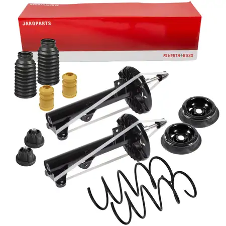 2x HERTH+BUSS Complete Shock Absorbers for Mercedes C-Class W203, S203, CL203, CLK, C/A209 (Front)