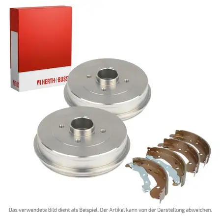 HERTH+BUSS JAKOPARTS Bremstrommeln + Bremsbacken f&uuml;r SMART ForTwo Cabrio Coupe 451 hinten