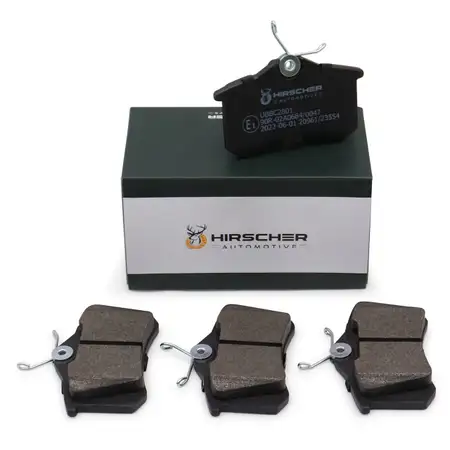 HIRSCHER Bremsbel&auml;ge AUDI FIAT FORD LANCIA NISSAN OPEL PSA RENAULT SEAT SKODA VW hinten