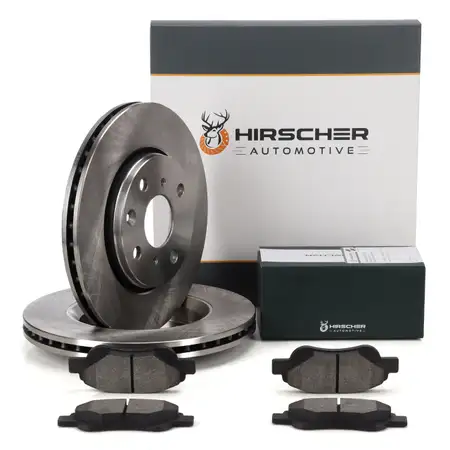 HIRSCHER Bremsscheiben + Bremsbel&auml;ge f&uuml;r CITROEN C1 PEUGEOT 107 108 TOYOTA Aygo B1 vorne