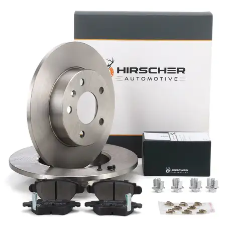 HIRSCHER Bremsscheiben + Bremsbel&auml;ge f&uuml;r OPEL Astra G Zafira A 5-Loch BOSCH-System hinten