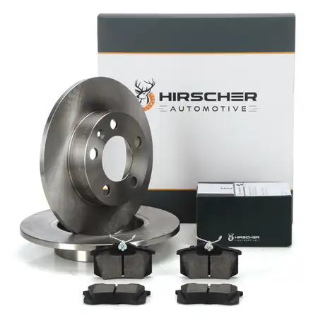 HIRSCHER Bremsscheiben + Bremsbel&auml;ge f&uuml;r VW Golf 4 Polo 4 5 AUDI A1 8L1 SKODA Fabia hinten