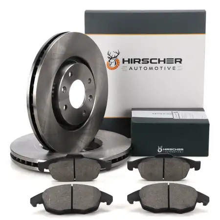 HIRSCHER Bremsscheiben + Bremsbel&auml;ge f&uuml;r CITROEN Berlingo C4 2 PEUGEOT 5008 Partner vorne