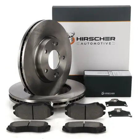 HIRSCHER Bremsscheiben + Bremsbel&auml;ge f&uuml;r HYUNDAI Sonata 5 Tucson JM KIA Sportage 2 vorne