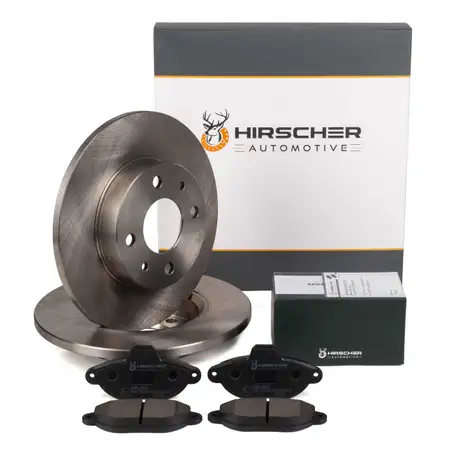 HIRSCHER Bremsscheiben + Bel&auml;ge FIAT Panda 169 Punto 167 188 Cinquecento Seicento vorne