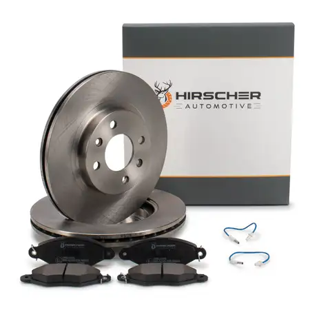 HIRSCHER Bremsscheiben + Bremsbel&auml;ge f&uuml;r RENAULT Kangoo/Rapid NISSAN Kubistar X76 vorne