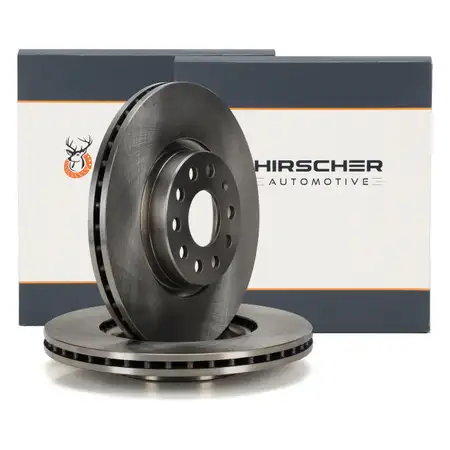 HIRSCHER Bremsscheiben Satz f&uuml;r VW Golf 5 6 7 8 Passat Touran AUDI A1 A3 vorne 5Q0615301F