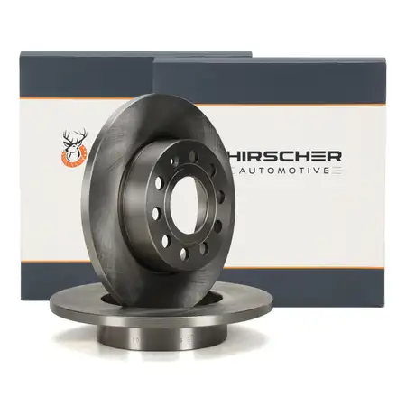 HIRSCHER Bremsscheiben Satz f&uuml;r VW Golf 5 6 Caddy 3 Touran AUDI A3 8P hinten 1K0615601AJ