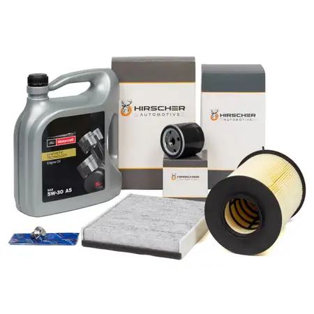 HIRSCHER 5L Filter Set ORIGINAL Motorcraft 5W30 Engine Oil for FORD Focus 3, C-Max 2, 1.5/1.6