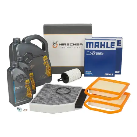 HIRSCHER Filterset + 7L ORIGINAL 5W-40 Motor&ouml;l f&uuml;r MERCEDES W205 W213 X/C253 M276