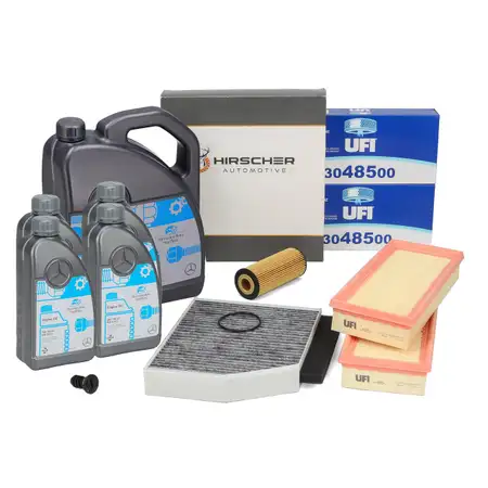 HIRSCHER Filter Set + 9L ORIGINAL 5W-40 Engine Oil for MERCEDES W205 X/C253 63AMG W177