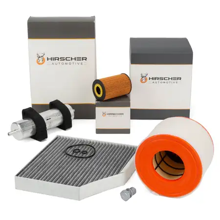 HIRSCHER Filterset Filterpaket 4-tlg f&uuml;r AUDI A6 C7 2.0 TDI 136/163/177 PS bis 08.2014