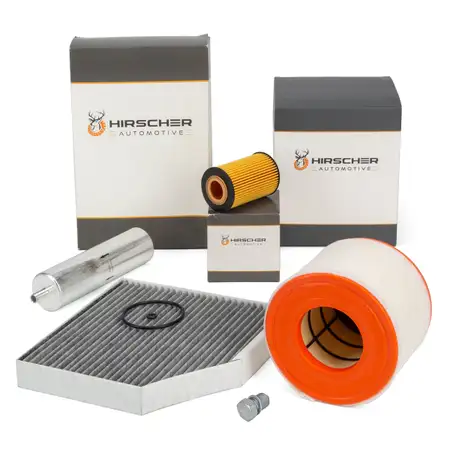 HIRSCHER Filterset Filterpaket 4-tlg f&uuml;r AUDI A6 C7 2.0 TDI 136/150/190 PS ab 09.2014