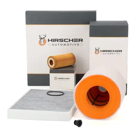HIRSCHER Filterset Filterpaket f&uuml;r AUDI A6 C8 A7 4K 45 TFSI 50/55 TFSIe 245-367 PS