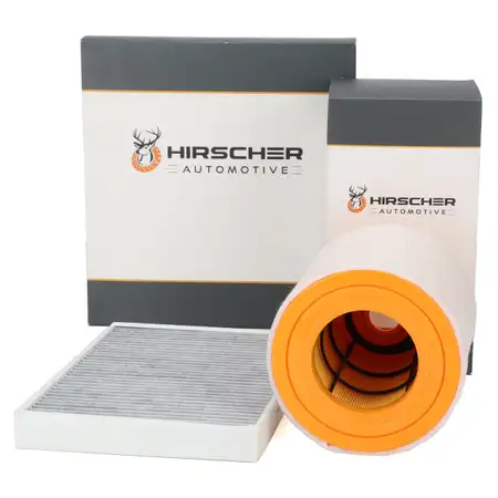 HIRSCHER Innenraumfilter + Luftfilter f&uuml;r AUDI A6 S6 C8 A7 S7 4K Mild Hybrid quattro