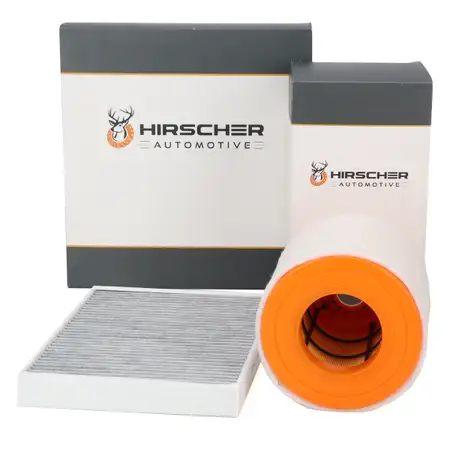 HIRSCHER Innenraumfilter + Luftfilter f&uuml;r AUDI A6 C8 A7 4K 45 TFSI 50/55 TFSIe 30-40 TDI