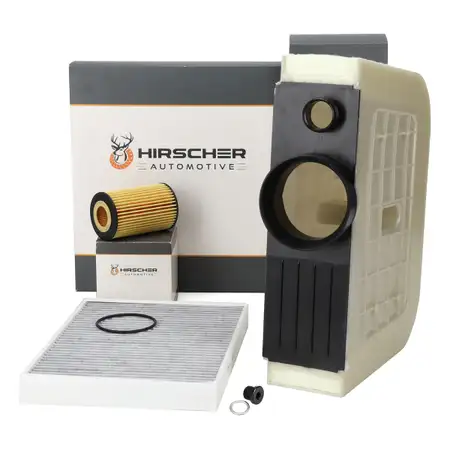 HIRSCHER Filterset Filterpaket f&uuml;r AUDI Q7 4MB 3.0 TFSI quattro 333 PS bis 07.2016