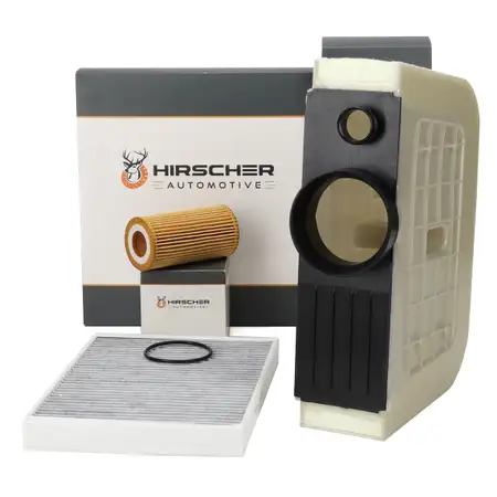 HIRSCHER Filterset 3-tlg f&uuml;r AUDI Q7 Q8 4M VW Touareg CR 3.0/45/50 TDI 211-374 PS