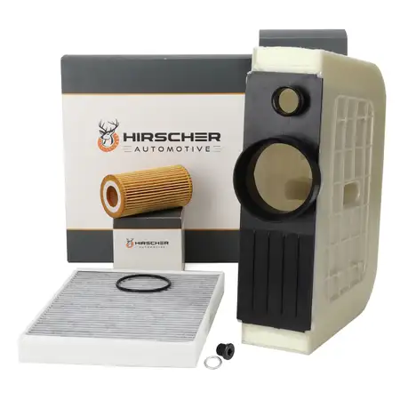 HIRSCHER Filterset 3-tlg f&uuml;r AUDI Q7 Q8 4M VW Touareg CR 3.0/45/50 TDI 211-374 PS