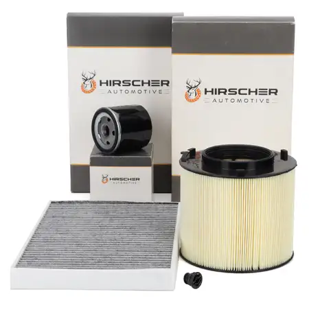 HIRSCHER Filterset Filterpaket f&uuml;r AUDI A4 8W B9 A5 F5 1.4 TFSI 150 PS