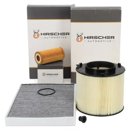 HIRSCHER Filterset Filterpaket f&uuml;r AUDI A4 B9 A5 F5 Q5 FY 2.0/35/40/45 TFSI Mild Hybrid