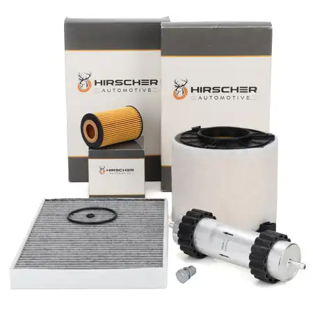 HIRSCHER Filterset Filterpaket 4-tlg f&uuml;r AUDI A4 8W B9 A5 F5 2.0/30/35/40 TDI 122-190 PS