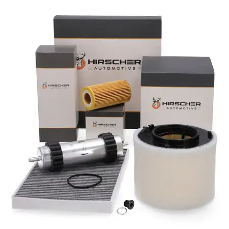 HIRSCHER Filterset Filterpaket 4-tlg f&uuml;r AUDI A4 8W B9 A5 F5 3.0/50 TDI 218/272/286 PS