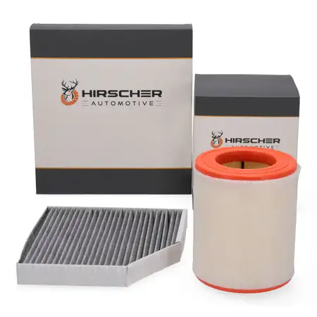 HIRSCHER Innenraumfilter + Luftfilter f&uuml;r AUDI A6 S6 C7 A7 S7 4G 2.8 FSI 3.0 TFSI/TDI
