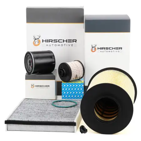 HIRSCHER Filter-Set 4-tlg f&uuml;r FORD Focus 3 Grand/C-Max 2 Kuga 2 2.0 TDCi