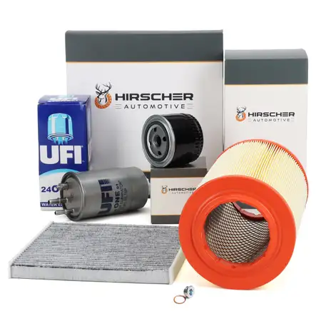 HIRSCHER 4-Piece Filter Set for FIAT Ducato 250_ 2.3 D 113&ndash;148 hp, up to chassis no. 2244465