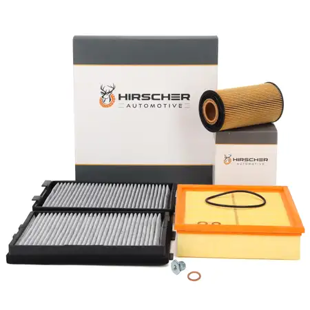 HIRSCHER Filterset Filterpaket f&uuml;r BMW 5er E39 535i 540i M5 235/245/286/400 PS M62 S62