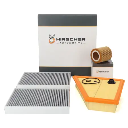 HIRSCHER Filterset Filterpaket f&uuml;r BMW 5er F10 F11 F07 520i 528i 170-245 PS N20