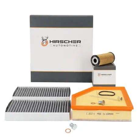 HIRSCHER Filter-Set 3-tlg f&uuml;r BMW 5er G30 G31 6er G32 7er G11 G12 X5 G05 B48 B47