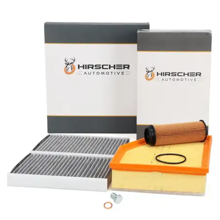HIRSCHER Filter-Set 3-tlg f&uuml;r BMW 5er G30 G31 G32 G11 G12 G14-16 X5 G05 X6 G06 X7 G07 B58
