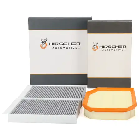 HIRSCHER Innenraumfilter + Luftfilter f&uuml;r BMW 5er F10 F11 523i 528i 530i 730i N52 N53
