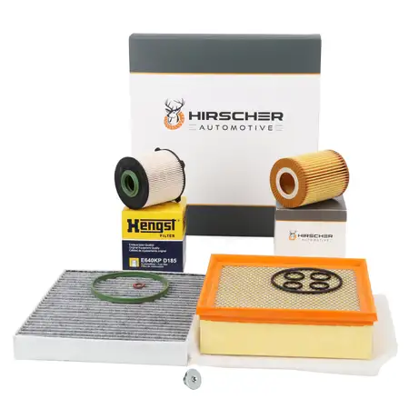 HIRSCHER Filter-Set 4-tlg f&uuml;r OPEL Meriva B 1.7 CDTI 100-131 PS ab Fgst. D4000001