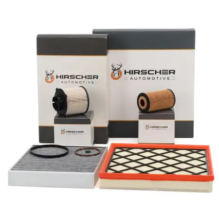 HIRSCHER Filterset Filterpaket 4-tlg f&uuml;r OPEL Astra J Zafira Tourer C 1.6 CDTi 110-136 PS
