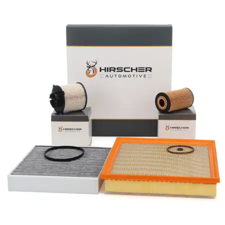 HIRSCHER Filterset Filterpaket 4-tlg f&uuml;r OPEL Insignia A 1.6 CDTi 120/136 07.2015-03.2017