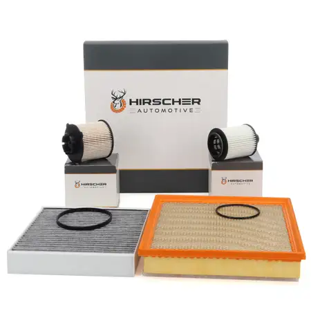 HIRSCHER Filterset 4-tlg f&uuml;r OPEL Insignia A 2.0 CDTi SAAB 9-5 YS3G 2.0 TTiD 110-195 PS