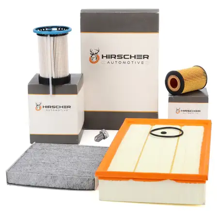 HIRSCHER Filterset 4-tlg f&uuml;r VW Passat B8 Tiguan Arteon 2.0 TDI 4motion 240 PS