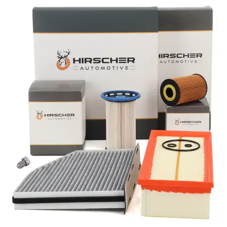 HIRSCHER Filterset 4-tlg f&uuml;r VW Passat B7 Sharan 7N Tiguan 5N AUDI 8U Alhambra 1.6/2.0 TDI