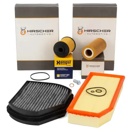 HIRSCHER Filterset 4-tlg f&uuml;r MERCEDES-BENZ E-Klasse W210 S210 E320CDI 197 PS OM613