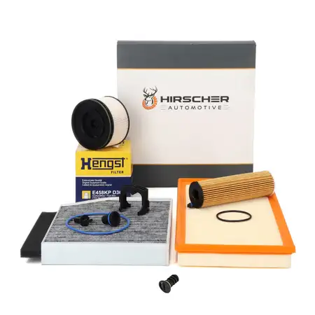 HIRSCHER Filterset 4-tlg f&uuml;r MERCEDES W205 W206 C257 W213 C/A238 X/C253 OM654 OM656